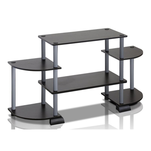 FURINNO  Turn-N-Tube Roundedecorner Tv Entertainment Center & Grey - 22.85 X 41.5 X 11.6 In Black