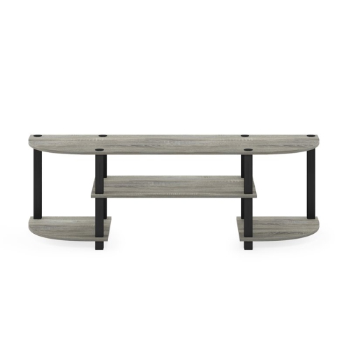 Furinno Turn-S-Tube Wide TV Entertainment Center Oak Grey & Black - 15.9 x 47.25 x 13.4 in.