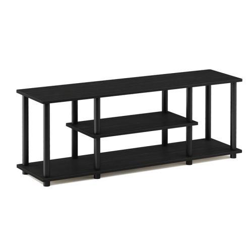 Furinno Turn-N-Tube No Tools 3D 3-Tier Entertainment TV Stands Black - 16.2 x 43.8 x 11.7 in.