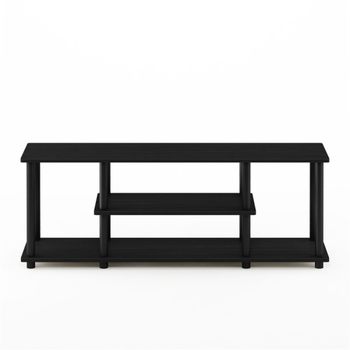 Furinno Turn-N-Tube No Tools 3D 3-Tier Entertainment TV Stands Black - 16.2 x 43.8 x 11.7 in.