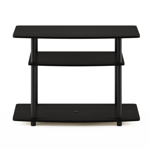 Furinno Turn-N-Tube No Tools 3-Tier TV Stands Espresso & Black - 23.3 x 31.5 x 15.8 in.