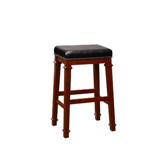 Linon Home D�cor 558122DKCHY01U Kennedy Backless PU Bar Stool