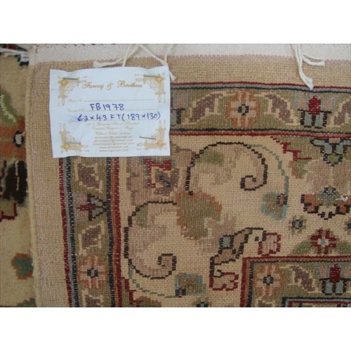 Awesome Ivory Medallion Flowers Lovely Area Rug Hand Knotted Wool Silk Carpet'