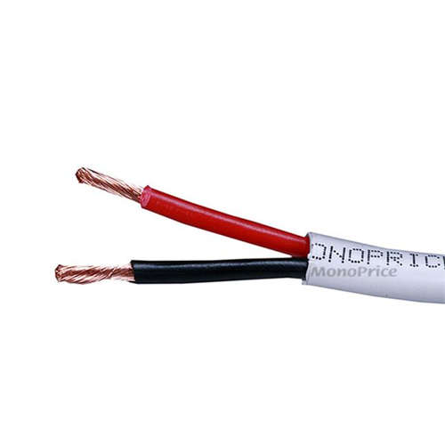 Monoprice 3846 500ft 16AWG CL2 Rated 2-Conductor Loud Speaker Cable For In-Wall Installation