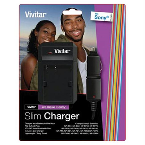 LI - ION BATTERY CHARGER - FOR SONY CAMERAS - VIV-SC-SON