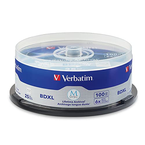 VERBATIM  M-Disc Bdxl 100GB 6X With Branded Surface - 25Pk Spindle 98914