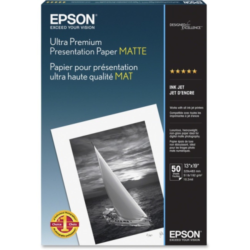 Epson – papier photo mat Archival 13 x 19 50/pqt B3, 50 feuilles