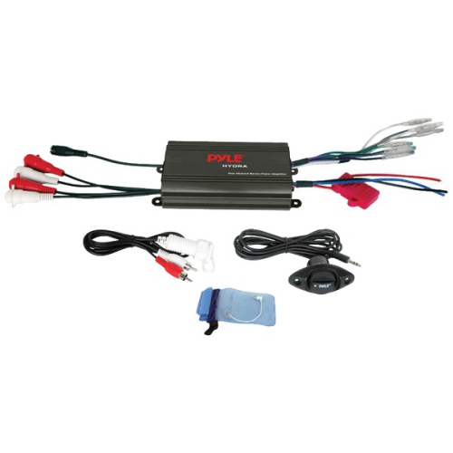 Pyle PLMRMP3B 4 Channel 800 Watt Waterproof Micro Marine Amplifier