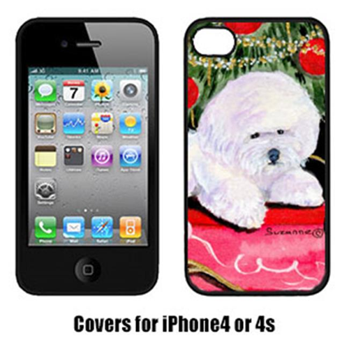 carolines treasures ss8957ip4 christmas tree with bichon frise cell christmas cell phone covers
