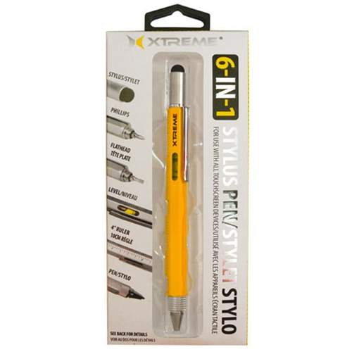 Xtreme Cables 88571 6 In 1 Stylus Pen Yellow