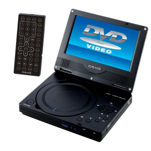 GPX PD701B 7 Portable DVD Player with Remote