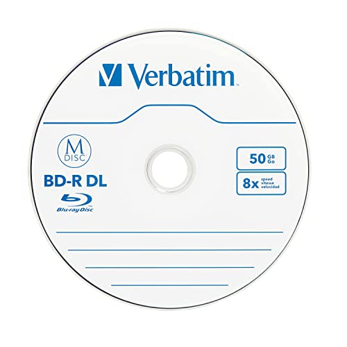 Verbatim 98924 M-Disc BD-R DL 50GB 6X with Branded Surface 25 Disc Spindle