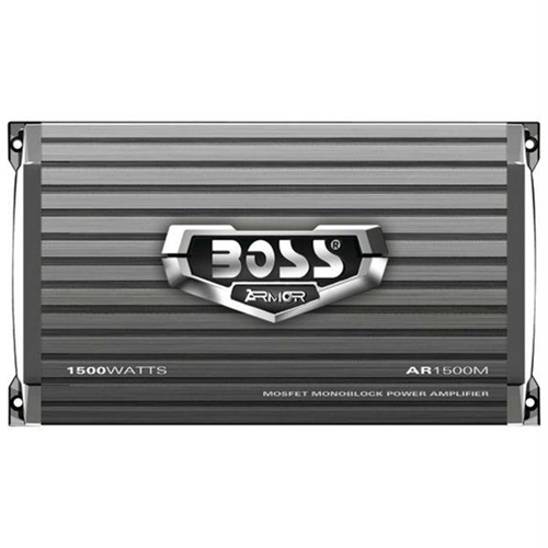 BOSS AUDIO  Ar1500M Armor Monoblock Mosfet Power Amplifier With Remote Subwoofer Level Control - 150