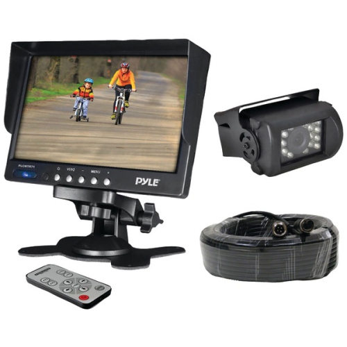 PYLE  Plcmtr71 Weatherproof Rearview Backup Camera System Kit With 7 In. Lcd Color Monitor
