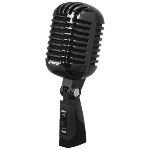 PYLE PRO  Pyle Pylpdmicr42Bk Classic Retro Vintage-Style Dynamic Vocal Microphone - In Black