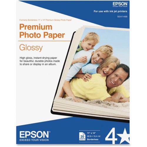 EPSON S041466 GLOSSY PREMIUM PHOTO PAPER 11 X 14