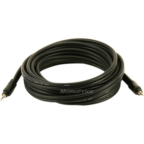 MONOPRICE INC  Monoprice 5579 15 Ft. Premium 3.5 Mm. Stereo Male to 3.5 Mm. Stereo Male 22Awg Cable In Black
