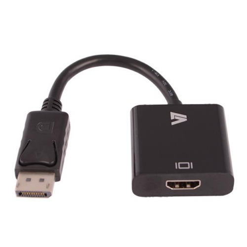 V7 Cables CBLDPHD-1N DisplayPort to HDMI Adapter Male & Female Black