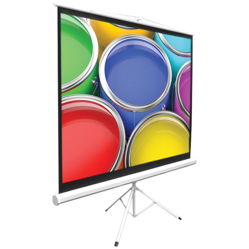 PylePro PRJTP72 72-Inch Floor Standing Portable Easy Fold-Out Roll-Up Tripod Projector Screen Matte White Surface