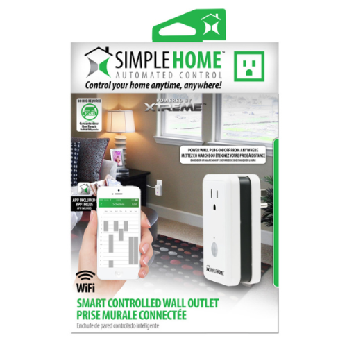 Simple Home XWS7-1001-WHT WiFi Smart Controlled Wall Outlet White