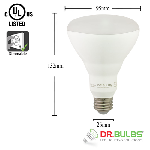 Dr. Bulbs BR30 9W Soft White (3000K) LED Bulb - 3 Year Warranty - Free Shipping