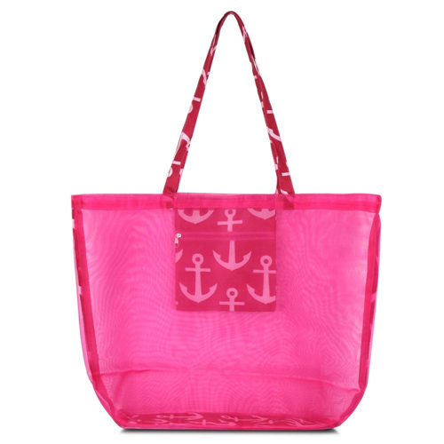 mesh tote pink