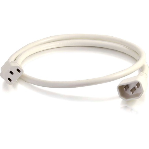 C2G  17515 8Ft 18Awg Power Cord - Iec320C14 to Iec320C13 - In White