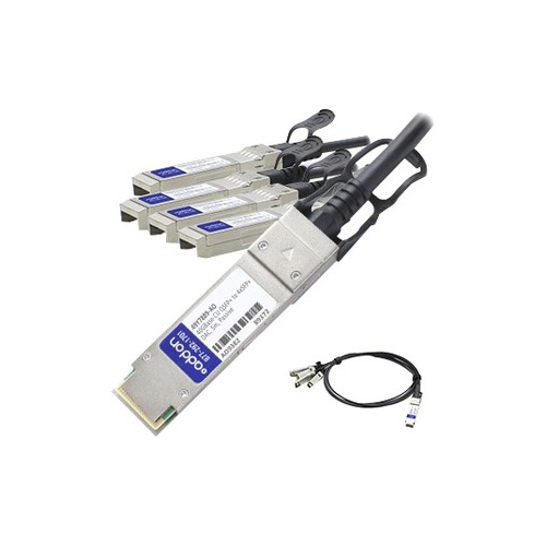 AddOn IBM 49Y7889 Compatible TAA Compliant 40GBase-CU QSFP+ to 4xSFP+ Direct Attach Cable