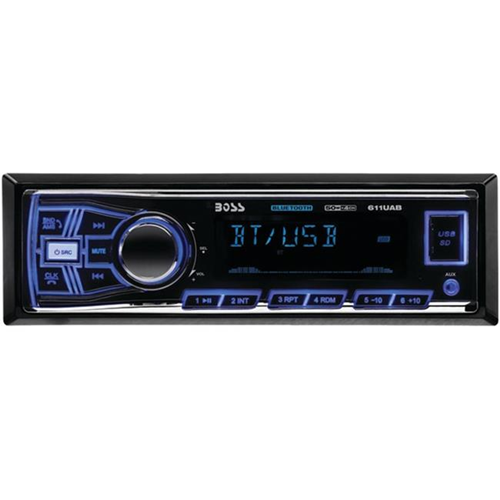 Image 1 of 1.. Boss Audio 611UAB Single-DIN In-Dash Mechless AM-FM Receiver With Bluetooth
