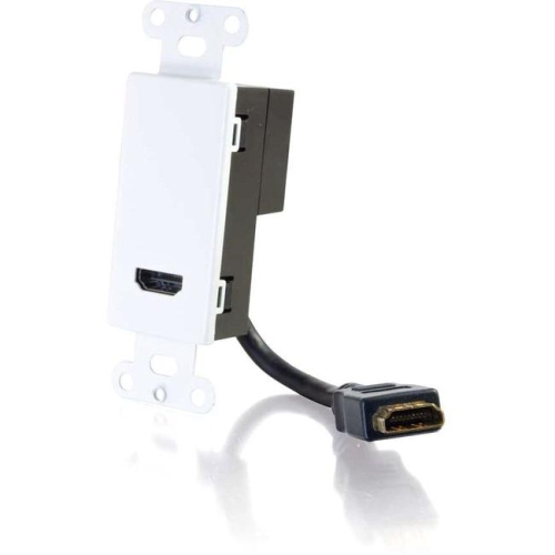 C2G  HDMI Pass Through Decorative Wall Plate - In White