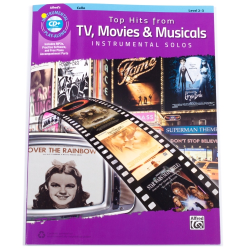 Alfred 00-45192 Top Hits from TV Movies & Musicals Instrumental Solos for Strings - Cello