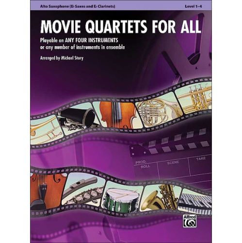 Alfred 00-33540 Movie Quartets for All - Music Book