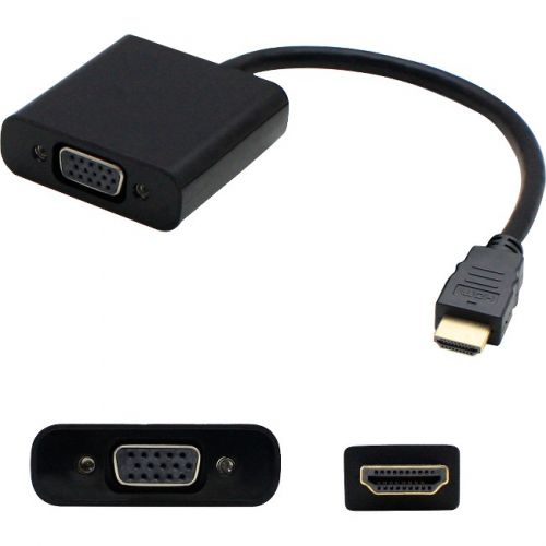 Add-On-Computer Peripherals H4F02UTNo.ABA-AO HP Compatible 8in HDMI 1.3 to VGA Male to Female Black Adapter Cable