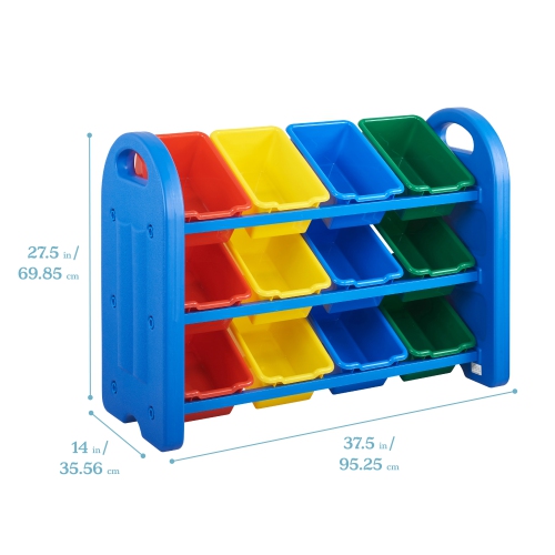 Early Childhood Resources ELR-0216 3 Tier Toy Storage With Bins