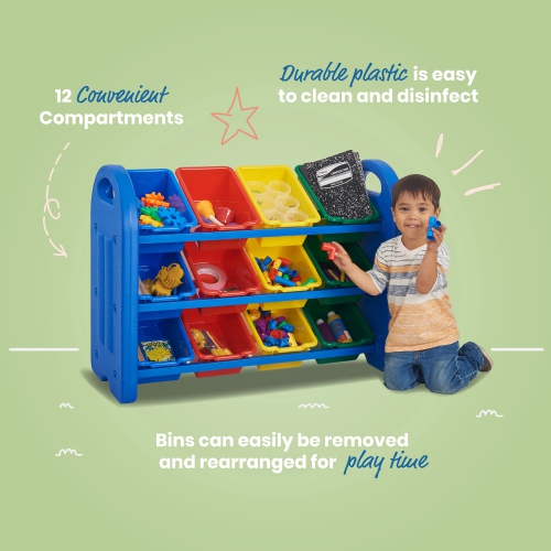 Early Childhood Resources ELR-0216 3 Tier Toy Storage With Bins