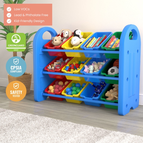 Early Childhood Resources ELR-0216 3 Tier Toy Storage With Bins