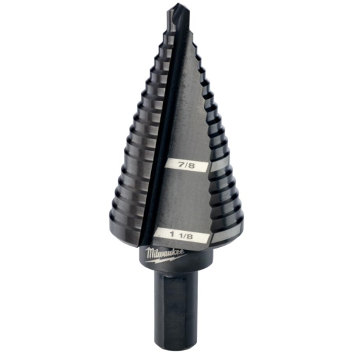 3/8" 2 Hole Black Oxide Step Drill Bit - 7/8" and 1-1/8"
