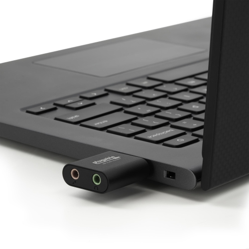 Plugable USB Audio Adapter with 3.5mm Speaker-Headphone and Microphone Jack, Add an External Stereo Sound Card to Any PC,...