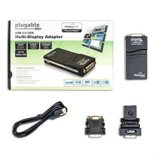 Plugable UGA-165 USB 2.0 to DVI/VGA/HDMI Video Graphics Adapter for Multiple Monitors