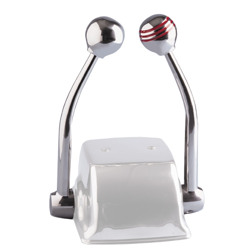 Schmitt & Ongaro Marine 50050 Ongaro Standard Control Arm Set with Red Throttle Knob & Plain Shift Knob