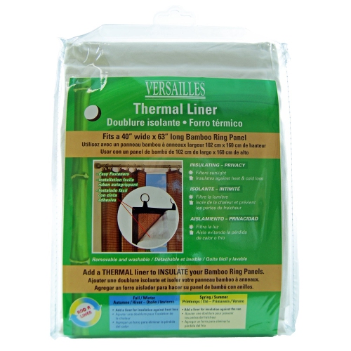 Versailles - Bamboo Ring Top Thermal Insulated Panel Liner, 38" x 59", Off-White