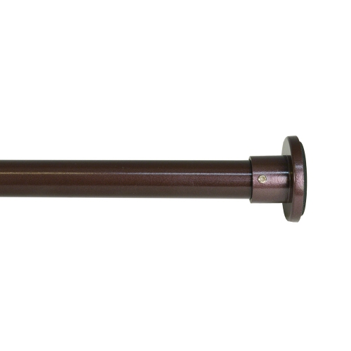 Versailles - Stainless Steel Curtain Tension Rod, Indoor/Outdoor, Adjustable Length from 48" à 86", Brown