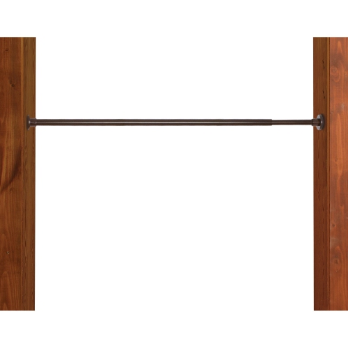 Versailles - Stainless Steel Curtain Tension Rod, Indoor/Outdoor, Adjustable Length from 48" à 86", Brown