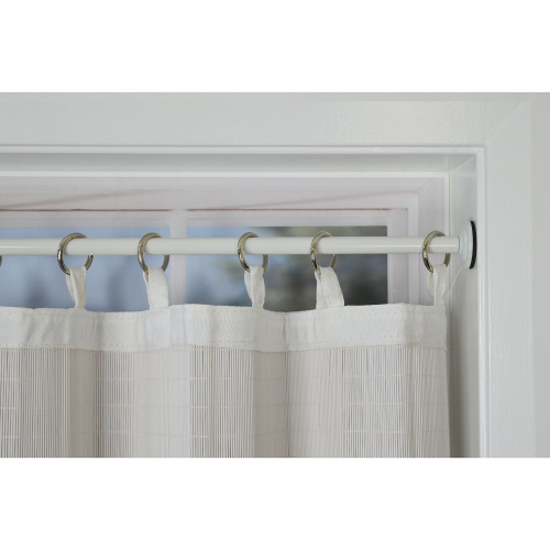 Versailles - Tension Curtain Rod, Adjustable Length, Tool-Free Installation from 24" to 36", White