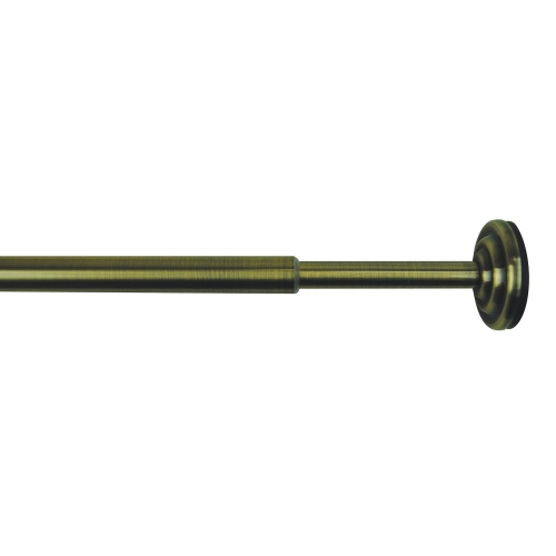 Versailles - Tension Curtain Rod, Adjustable Length, Tool-Free Installation from 24" to 36", Brass