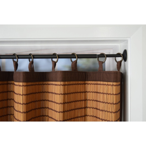 Versailles - Tension Curtain Rod, Adjustable Length, Tool-Free Installation from 36" to 54", Black