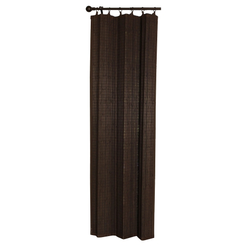 Versailles - Ring Top Bamboo Curtain Panel, Brass Grommets, 40" x 84", Espresso