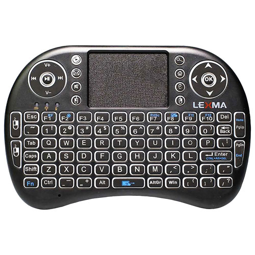 Mini clavier ergonomique rétroéclairé sans fil TK200 de Lexma avec pavé tactile