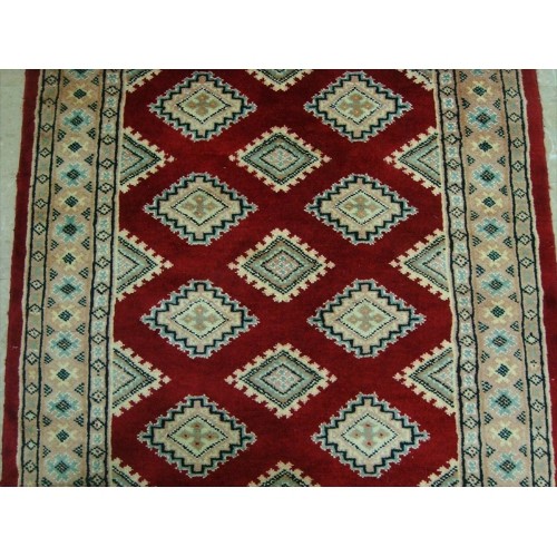Exclusive Red Abstract Jaldar Flowers Area Rug Hand Knotted Wool Silk Carpet'