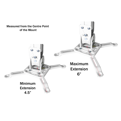 Boost PM523-WH Universal Telescopic Ceiling Projector Mount/Bracket